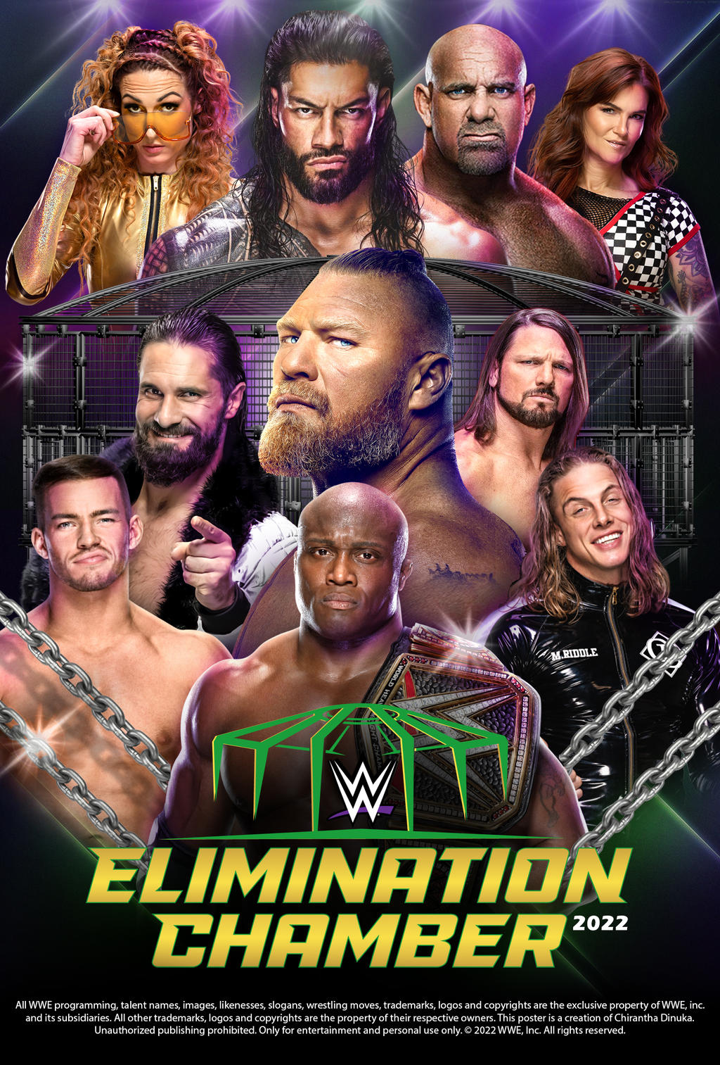 مشاهدة عرض WWE Elimination Chamber 2022 مترجم